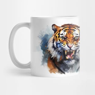 Roaring Watercolor Wild Tiger Mug